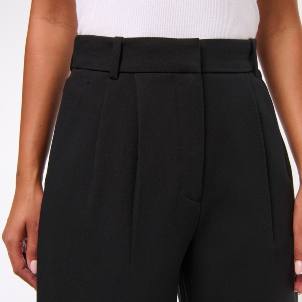 Abercrombie & Fitch Black Wide-Leg Trousers - Picture 4 of 8